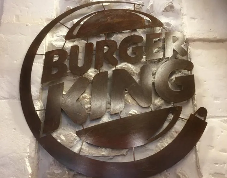 Logo burger king en découpe plasma